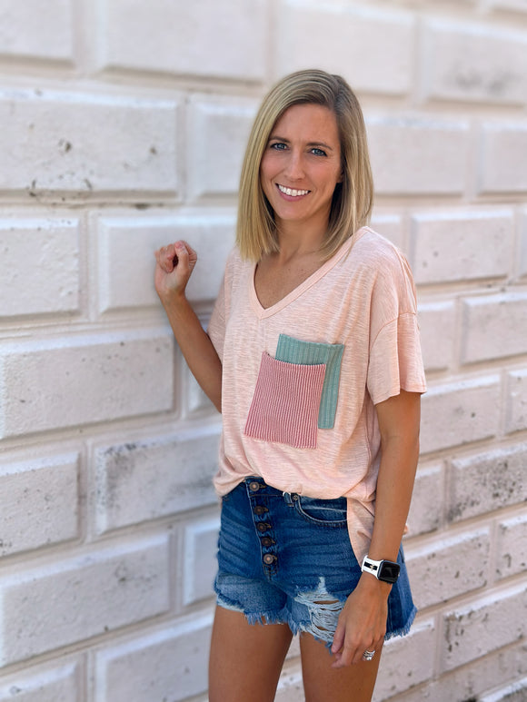 Double Stack Pocket Tee