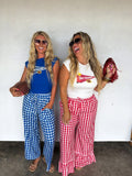 PREORDER- DIXIE GINGHAM RUFFLE PANTS