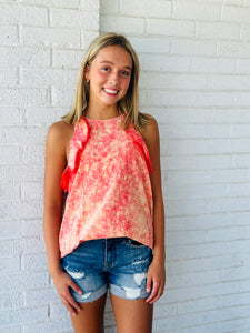 Mineral Wash Coral Ruffle