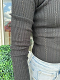 Open Knit Sweater Bodysuit