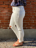 Mallory White Roll Up Distressed Denim (small-3x)
