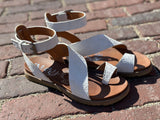 White Steffy Tooled Sandal