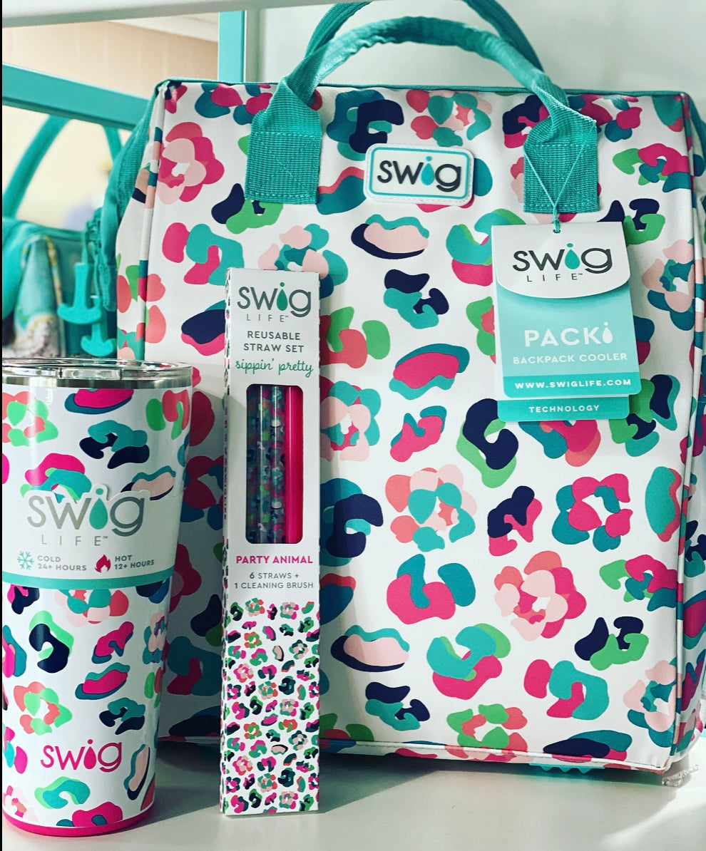 Swig Life - Luxy Leopard Packi Backpack Cooler